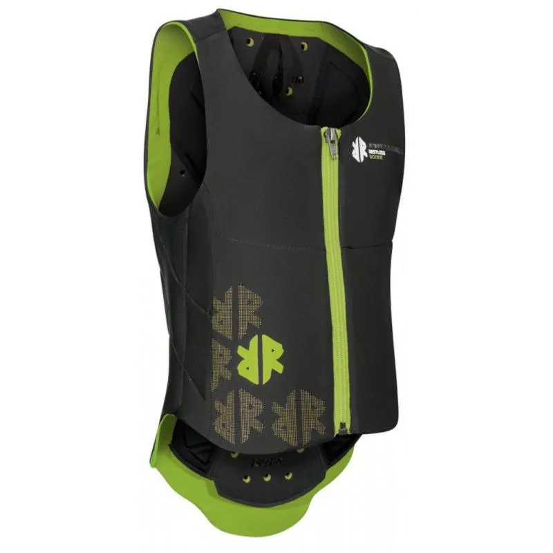 KOMPERDELL – Gilet de Protection Dorsal NIVEAU 1 Junior 116 CM NOIR/VERT Achat Immdiat