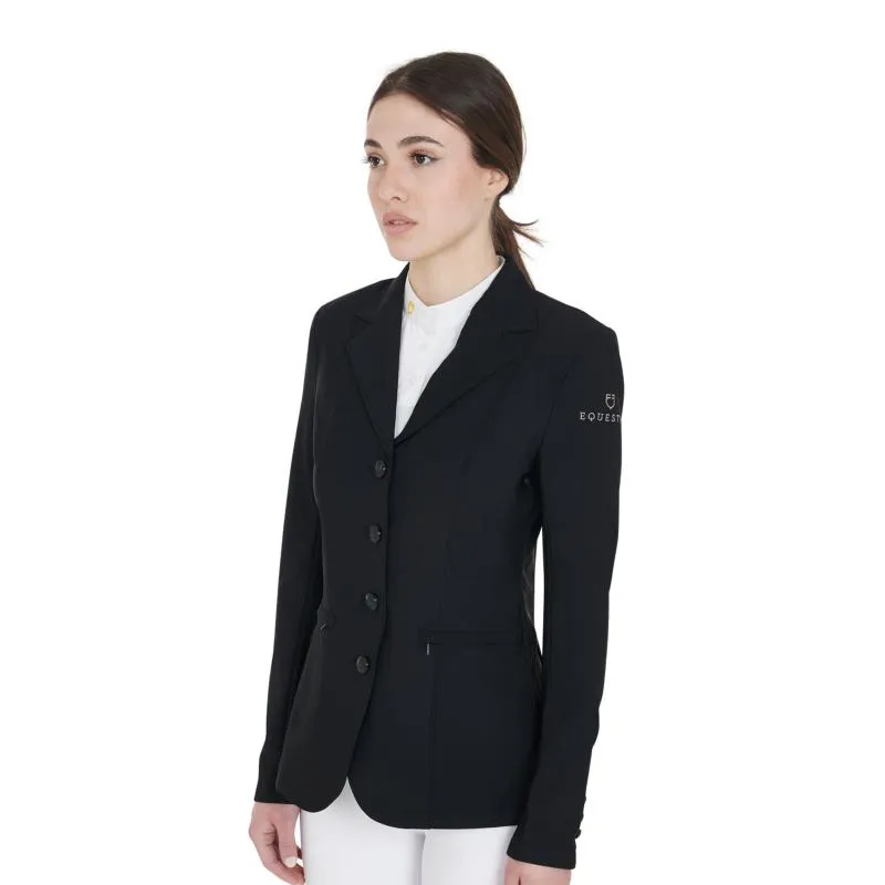 EQUESTRO - Veste Concours Stretch Microfibres ACTIVE FEMME 34 FR FEMME NOIR Meilleure Vente