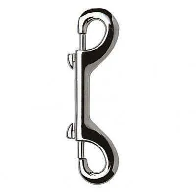 Commander Vite Mousqueton double 12cm en acier nickel