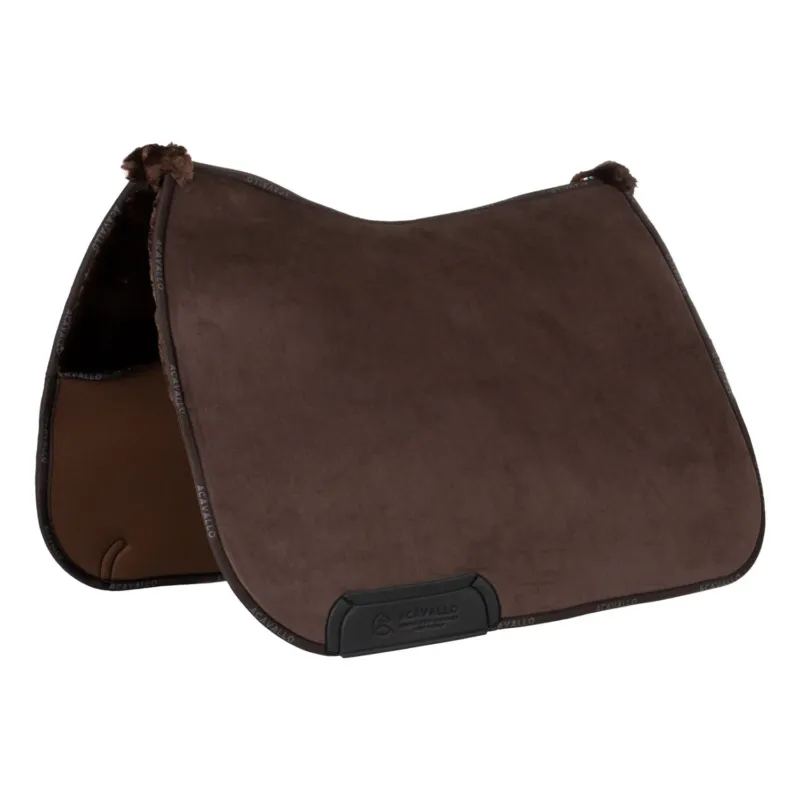 Livraison Gratuite Tapis de selle DS CW-3DS louvre en forme avec intrieur en fausse peau de mouton Acavallo - Marron