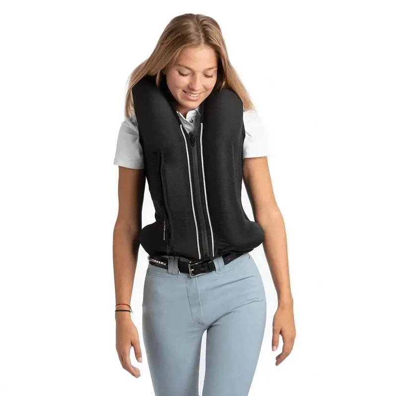 SEAVER Safefit - Gilet Airbag cavalier slimfit sur ou sous une veste XS ADULTE NOIR standard Vente Directe