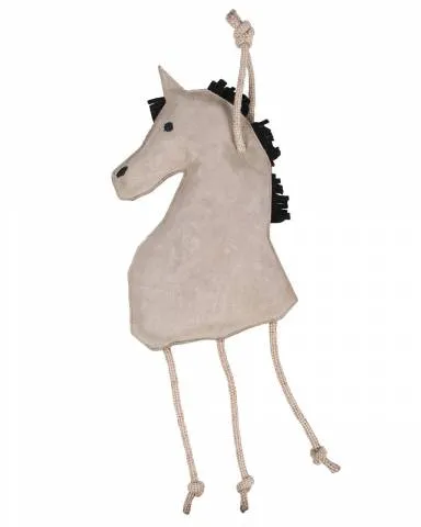 Jouet pour chevaux - qhp - sude et fibre de coco - Gris - Unique Commander Maintenant