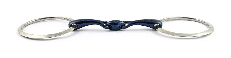 Bon March Mors Jump'In Blue Steel grands anneaux plats double brisure - 135 mm