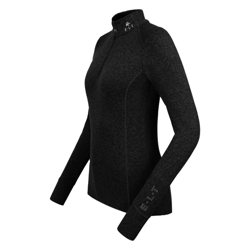 Seulement Aujourdhui ELT - T Shirt Technique FEMME Col Zipp MILANO ML XXS FEMME NOIR