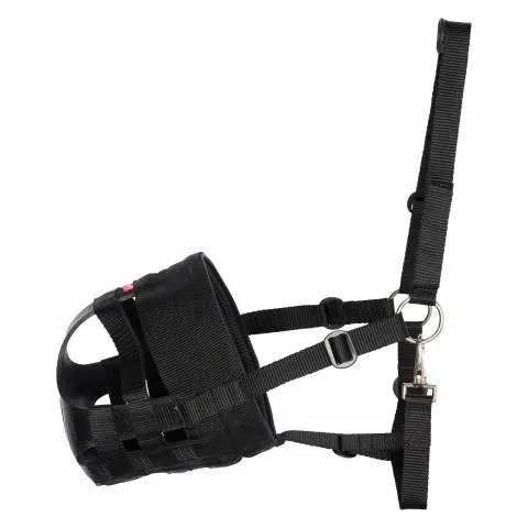 Muselire nylon noir - Imperial Riding - Panier anti glouton - SHETLAND Produit De Marque