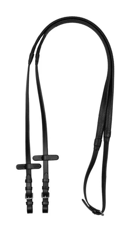 Retour Gratuit Rnes en cuir Kris Equestro - Poney - Noir