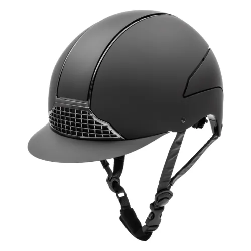 SWING - Casque d'Equitation mat grille CHROME H24 Nouvel Arrivage