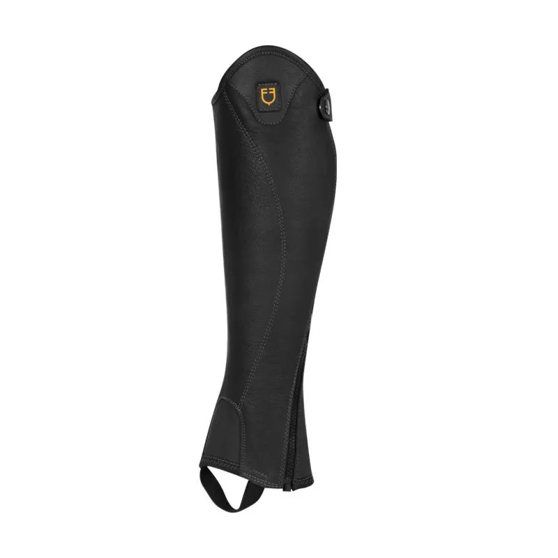 EQUESTRO - Mini Chaps en Cuir Italien souple zip latral MAGELLAN TAILLE XL H42/M38.5 MARRON Commander Maintenant