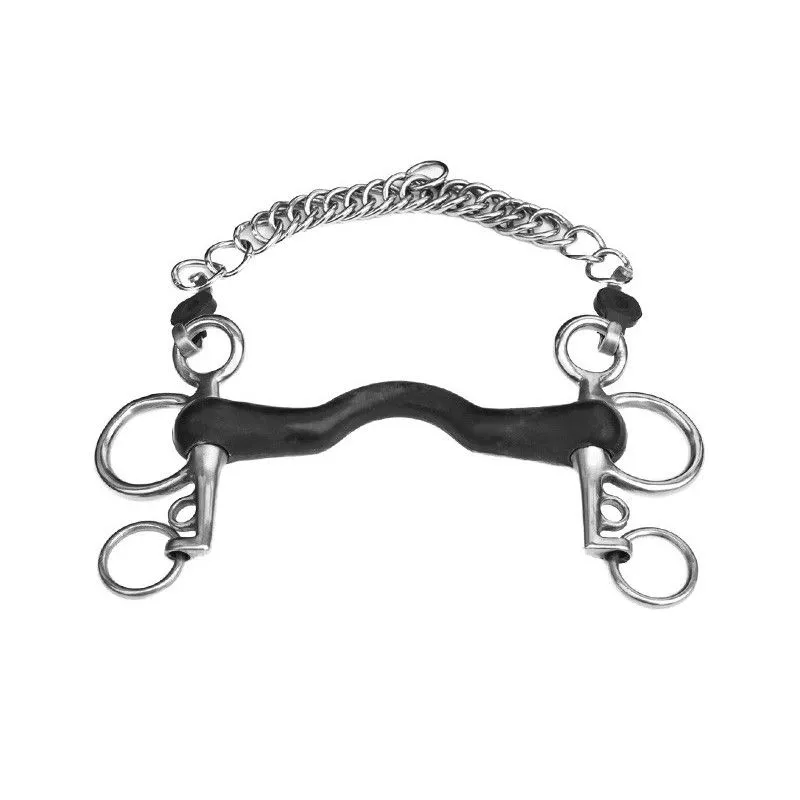 Prix Choc Mors Pelham petites branches caoutchouc rigide JUMPIN - 135MM - CAOUTCHOUC - 18MM