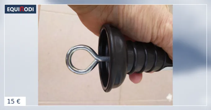 15 poignes isolantes noires pour clture Expdition Rapide