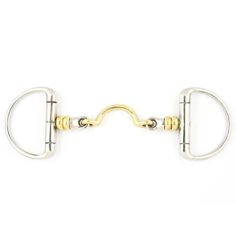 Mors olives double brisure rouleaux avec passage de langue JUMPIN - 135MM - GERMAN SILVER - 17MM Usine Directe