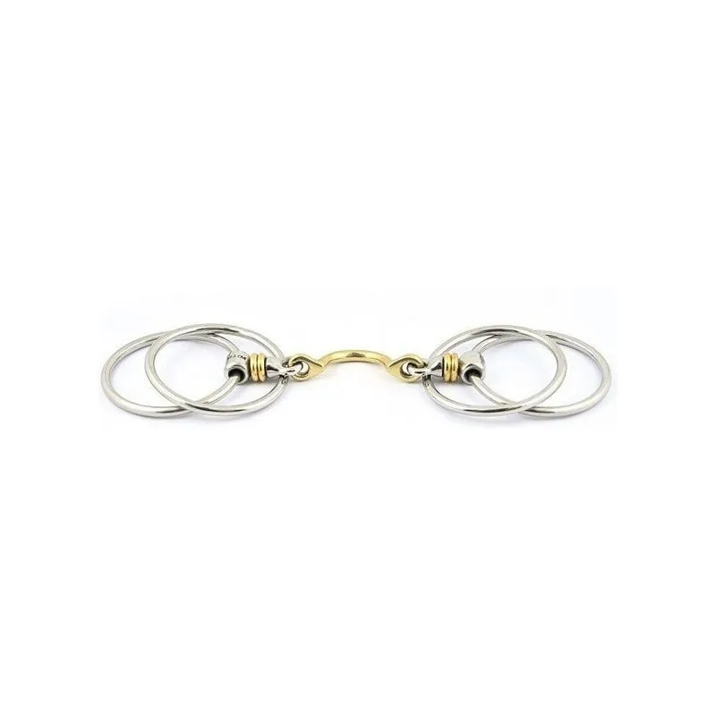 Offre Du Jour Mors 4 Anneaux Rouleaux Passage de Langue JUMPIN - 125MM - GERMAN SILVER - 17MM