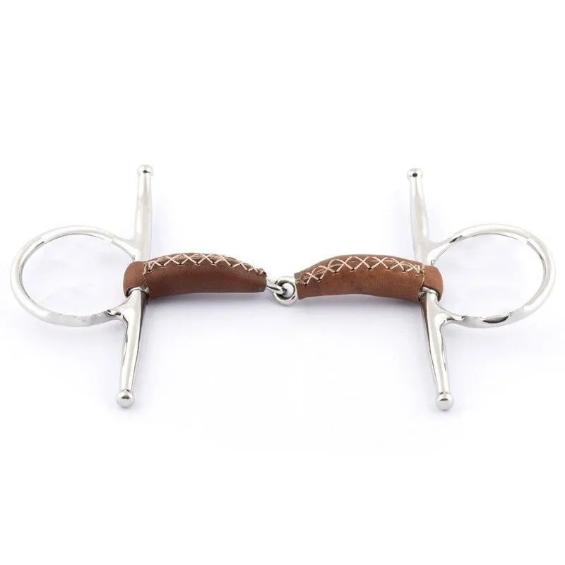 Mors aiguilles recouvert de cuir JUMPIN - 135MM - INOX/CUIR - 18MM Vente Flash