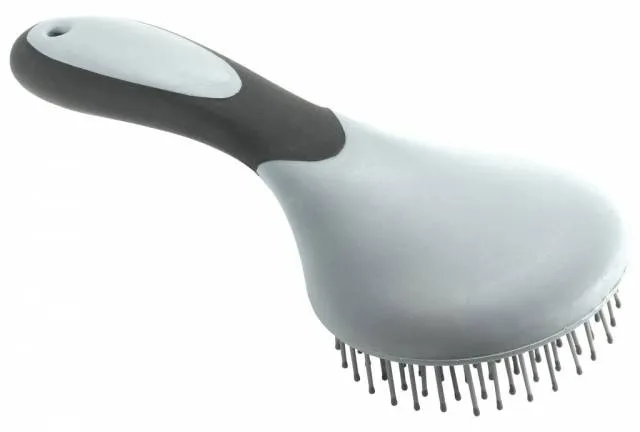 Brosse  crins Hippo-tonic – large tte ronde, picots souples – Rose Expdition Rapide