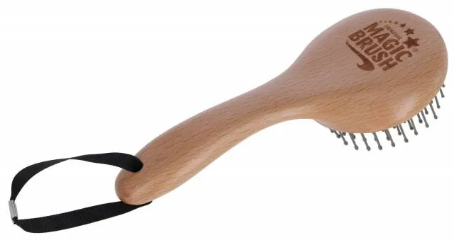 Brosse crins en bois - Magic Brush - Beige - Unique Prix Choc