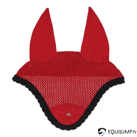 Bonnet Anti Mouches Oakleigh QHP - SUNSET RED/BLACK - PONEY Vente Directe