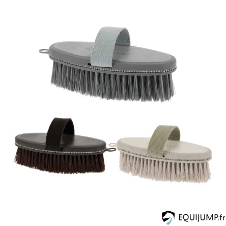 Brosse douce Je t'aime EQUITHME - Strass - BRUN Prix Bas