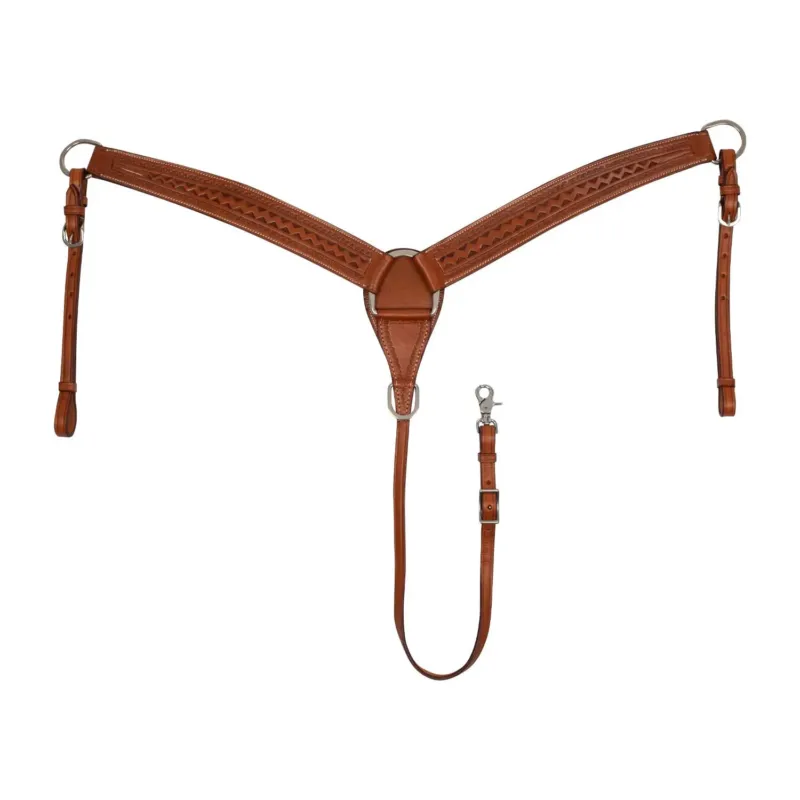 Collier de chasse western McBryan border stamp - Noisette Prix Promo