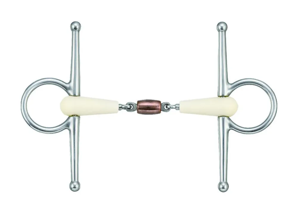 Vente Directe Mors Happy Mouth en cuivre avec branches et double brisure - 135 mm