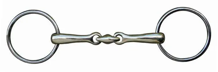 Mors double brisure 18 mm en inox HKM - 115 mm - Couleur indicative Pas Cher