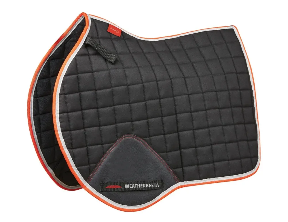 Tapis de selle Therapy-Tec Weatherbeeta - Poney - Noir / argent / rouge Petit Prix
