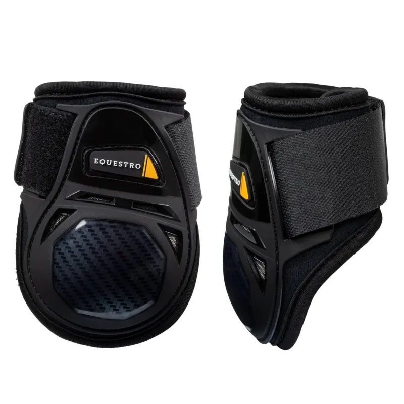 Prix Choc Protge-boulets en noprne avec fermeture velcro Equestro - Cob - Noir