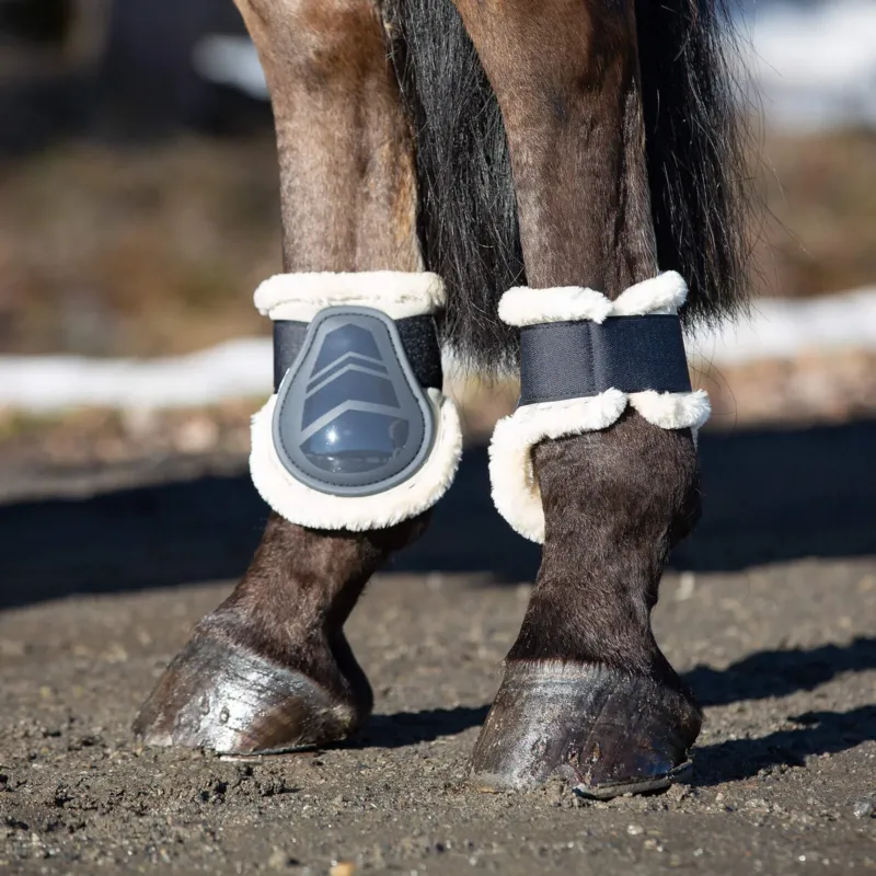 Authentique Protge-boulets Caliber Horze mouton - Cheval - Bleu marine fonc