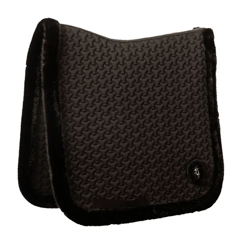 Tapis de selle Kentucky Plaited faux mouton - Dressage - Noir Nouvelle Collection
