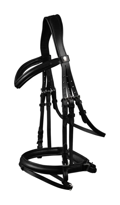 Bridon Waldhausen X-Line Stockholm muserolle combine pull back - Cheval - Noir Nouveaut