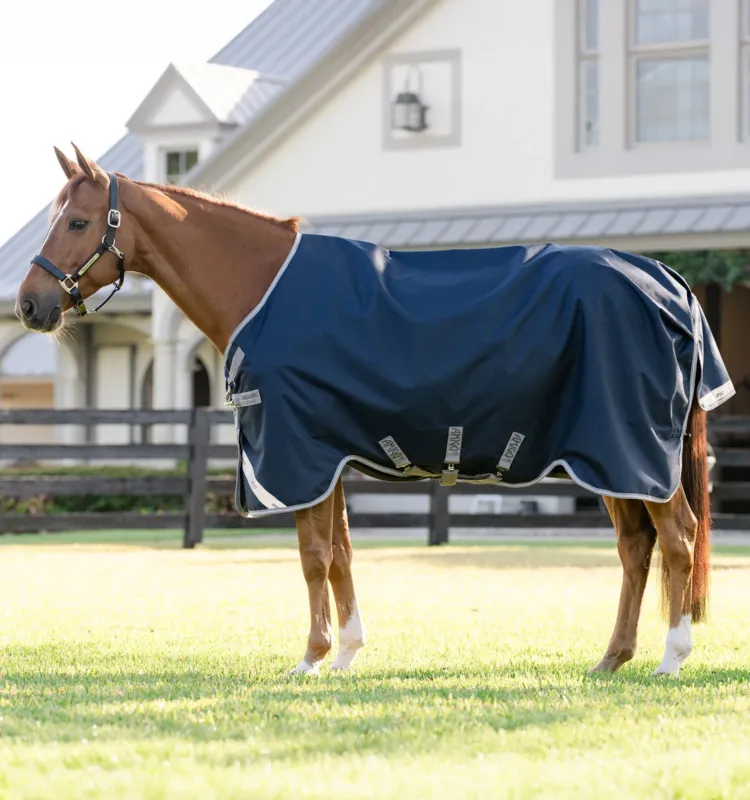Couverture Horseware Amigo 1200D Turnout 250g - 125 cm - Marine / gris titane / argent Promotion