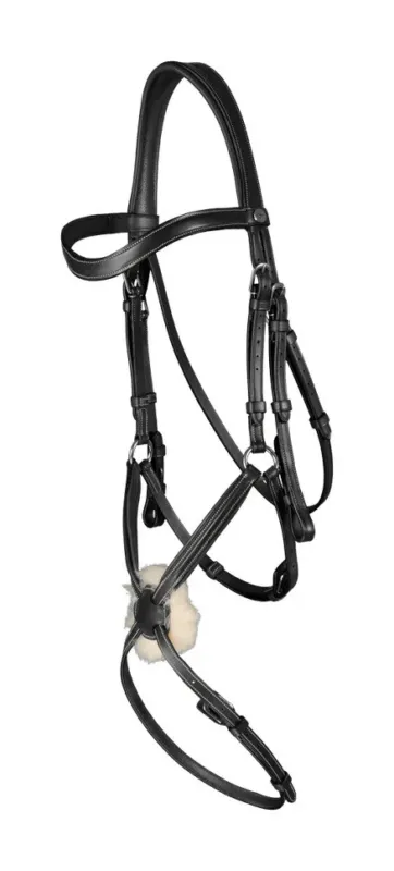 Bridon Muserolle Croise Working By Dy'on - Cob - Noir Super Prix