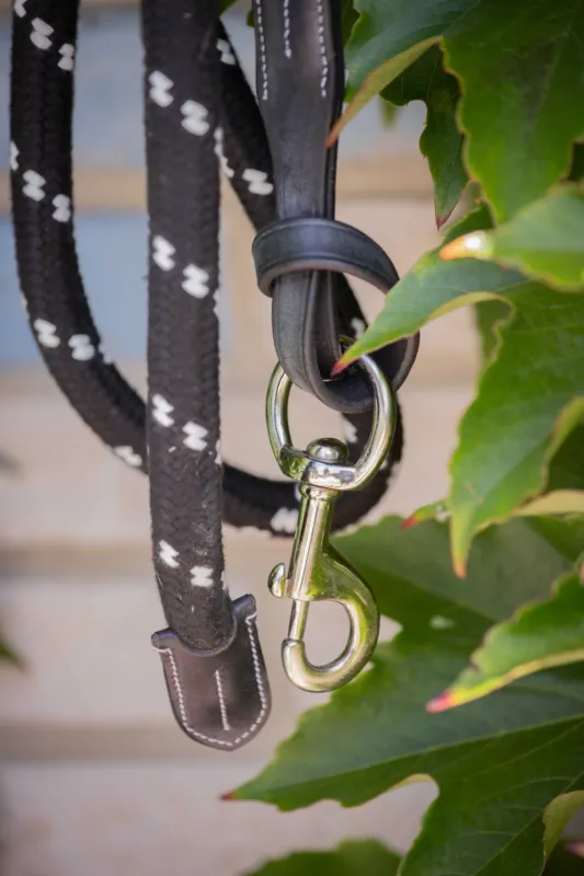 Acheter En Ligne Longe Pnlope Corde et cuir - Noir