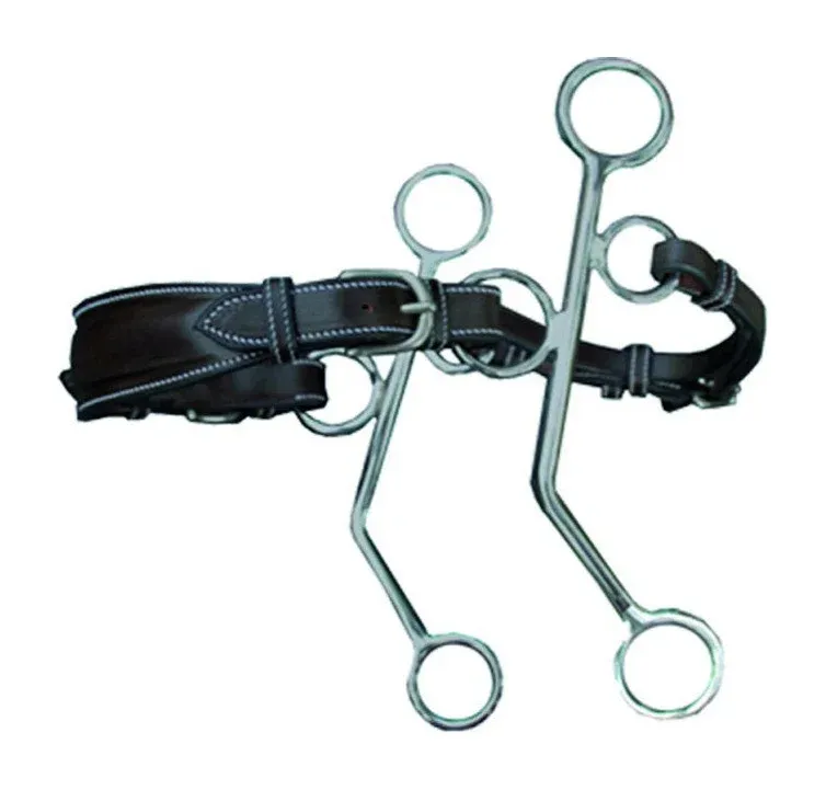 Hackamore Jump'In cuir branches longues - Havane Jusqu puisement Des Stocks