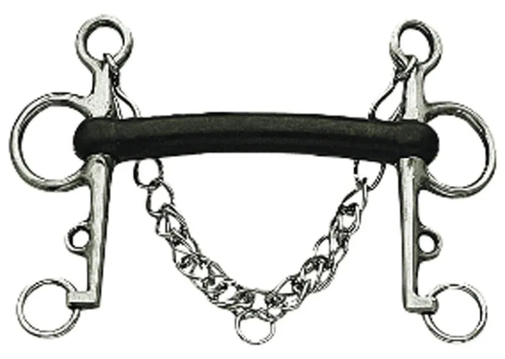 Mors Pelham en caoutchouc dur Mullen Korsteel – 140 mm Produit De Marque