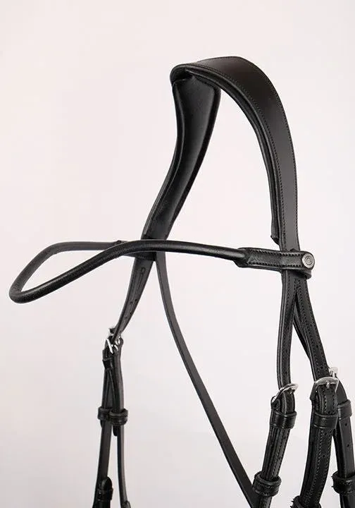 Frontal Montar cuir rond curv - Cheval - Noir Prix Choc