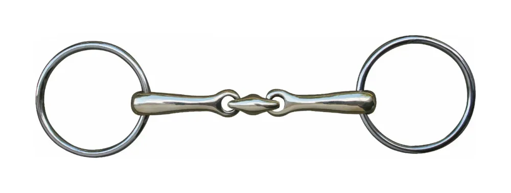 Expdition Rapide Mors double brisure HKM 16 mm maillechort anneaux inox - 115 mm