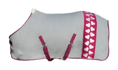 Couverture schante Sweet Valentine HKM - 165 cm - Rose / argent Authentique