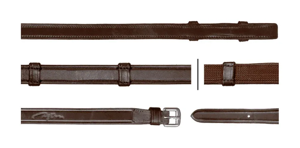 Offre Du Jour Rnes Hunter Grip Avec 7 Arretoirs 5/8 (Sans Stopper) Dy'on - Cob - Marron