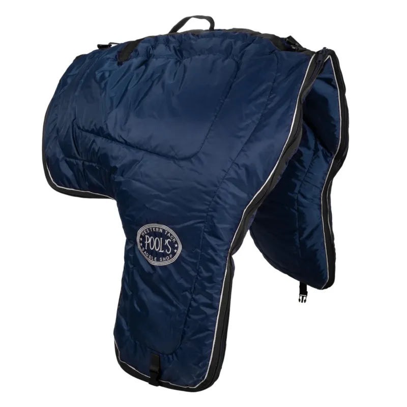 Sac de Transport Rembourr pour Selle Western Pool's - Marine / argent Satisfait Ou Rembours
