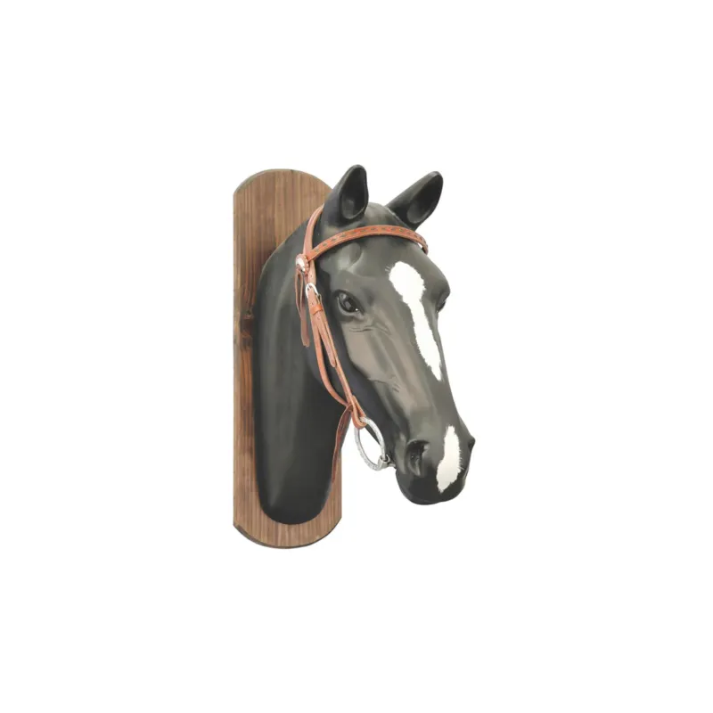 Jusqu puisement Des Stocks Bridon Droit en Cuir Gras avec Incrustations et Rnes Lakota - Marron