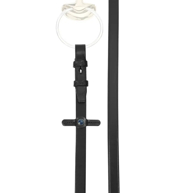 Rnes Stbben en cuir lisses troites - Cob / cheval - Noir Prix Rduit