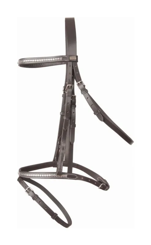 Bridon clincher blanc Goya T de T - Poney - Havane fonc Usine Directe
