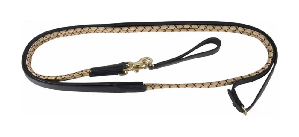 Rnes allemandes corde et cuir T de T - Cheval - Noir / beige Usine Directe