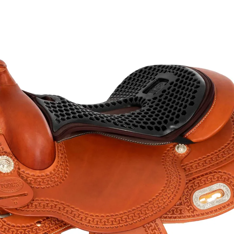 Must-Have Couvre sige Acavallo Ortho-Pubis Western Gel hexagonal 20 mm Drylex - Marron