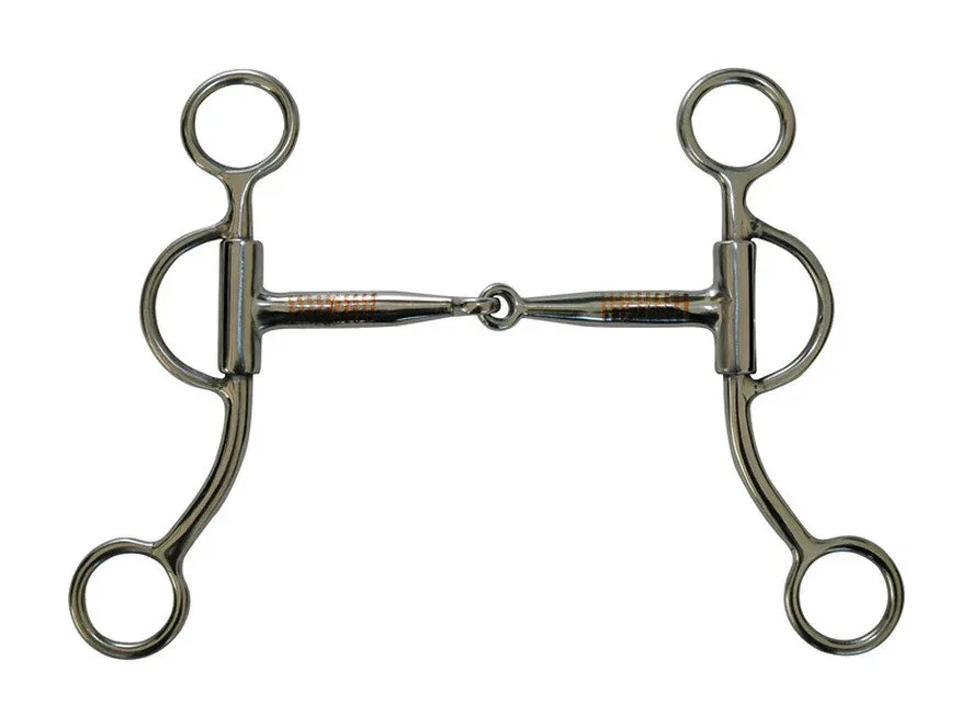 Mors de bride western Pool's inox inserts cuivre - 125 mm Satisfait Ou Rembours