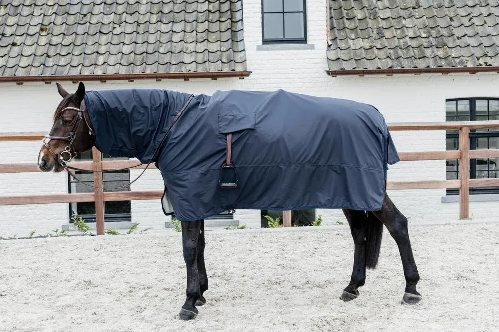 Meilleur Choix Horse Raincoat Hurricane with stirrup holes Kentucky - M - Marine