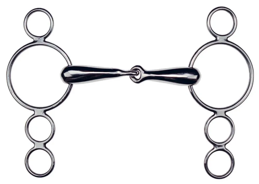 Mors rglable Feeling 4 anneaux creux - 125 mm Meilleure Vente