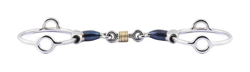 Mors Blue Steel Jump'In releveur double brisure avec anneaux en cuivre - 125 mm Offre Spciale