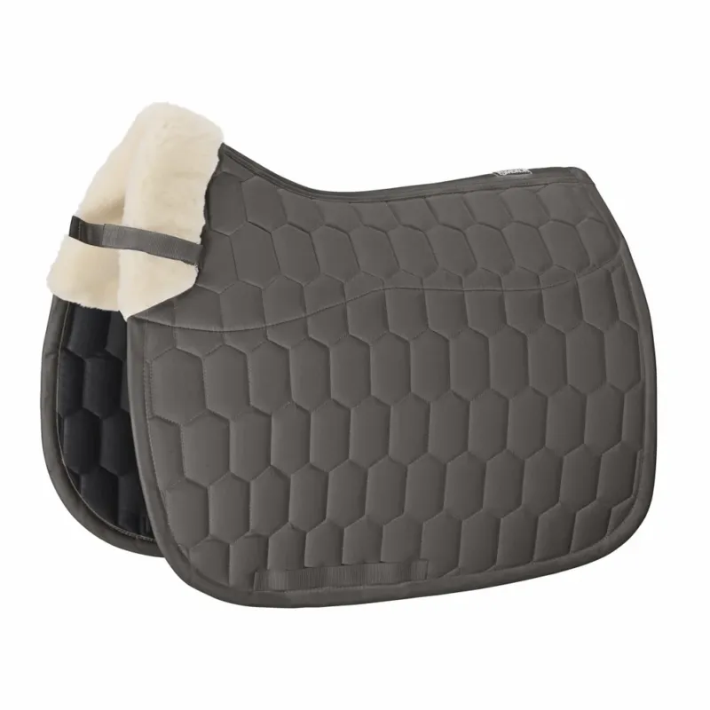 Tapis de selle Eskadron Coton Evo-laine - Dressage - Anthracite Livraison Gratuite