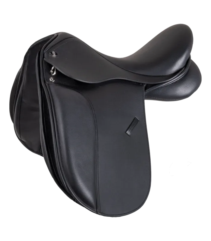 Selle de dressage Waldhausen cuir Comfort poney - 39 cm - Noir Soldes